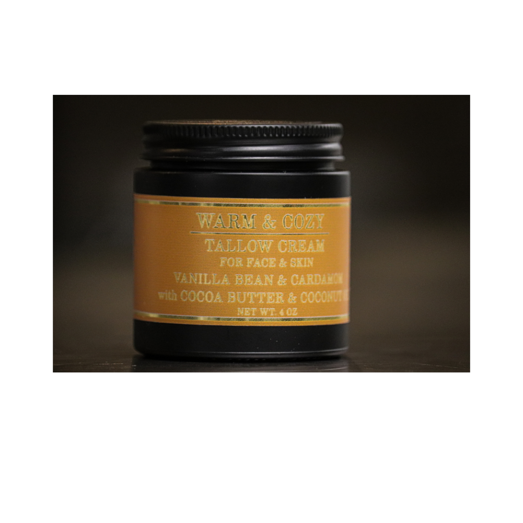 Warm & Cozy - Vanilla Bean & Cardamom Tallow Skin Cream 4oz