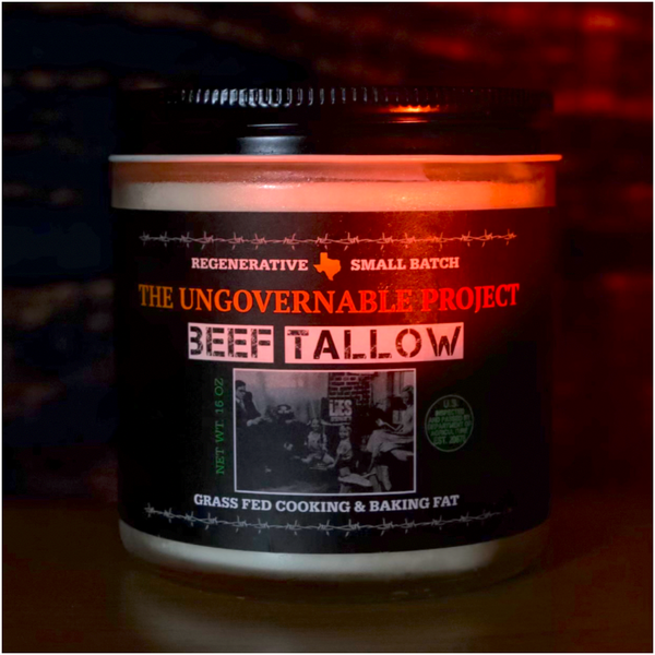 Grass Fed Beef Tallow Handmade with 100 suet The Ungovernable Project